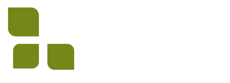 Logo with four rounded squares forming a stylized leaf pattern on the left and the words "Ravina Quail Run" in light text on the right.